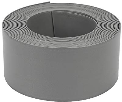 Jiubiaz Rasenkante Mähkante Kunststoff Grau 25 m (140/2 mm), Garten Pflasterstein Gartenwegen, Gartenumrandung