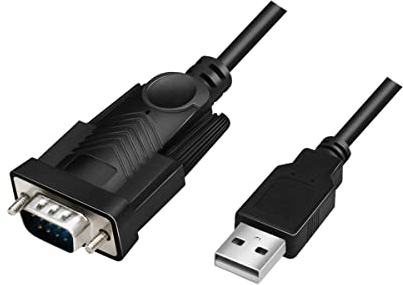 LogiLink AU0048A - USB 2.0 (Typ-A) auf Seriell (RS232-9pin) Adapterkabel für Win 11, Länge 1,5m