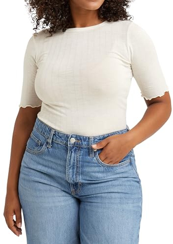 DILLING Women's Merino Wool/Silk Pointelle T Nature 12