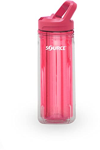 Source Eco Tritan Double Wall bouteille d'eau, Rouge, 0.6L