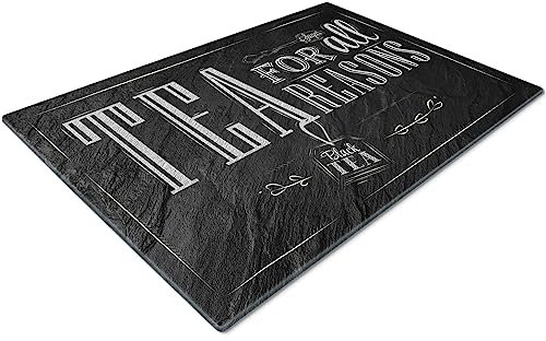 Chopping Boards | Glass Worktop Savers | Worktop Protectors Heat Resistant | Catering Chopping Boards | Chopping Boards Glass | Over The Sink Chopping Board | Large | Tea for All Reasons