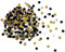 Oblique Unique® Konfetti Rund Glitzer Streudeko Tisch Deko Streuteile für Geburtstag Jubiläum Silvester Party Hochzeit JGA Baby Shower (Schwarz, Gold, Silber)