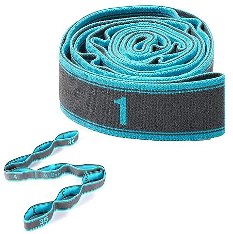 Stretching Strap with Loops,1pcs Exercise Strap,Yoga Stretch Assist Strap with 9 Loops Exercise Straps,Stretch Band for Physical Therapy, Pilates, Yoga, Dance, Gymnastics Exercise and Flexibility