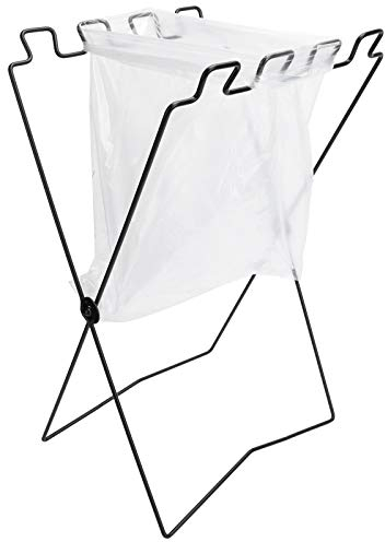SYH&AQYE Trash Rack, Portable Hanging Iron Wire Folding Shelf Garbage Bag, Plastic Bag Shelf, Trash Stand Holder for Camping Recycling Suitable in Bedroom, Kitchen, Camping