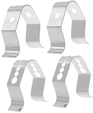DECHOUS Thermometerhalter Grillsondenklemmen aus 304 Edelstahl 4 Stück Silber Tragbar zur Genauen Temperaturmessung für Thermometer für Raucher und Grillpfannen