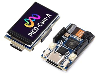 RP2040 Kamera MCU Board Basierend auf Raspberry Pi RP2040 Mikrocontroller, RP2040 Kamera Dev Board Onboard HM01B0 Graustufenkamera und 1.14inch IPS LCD Display, Type-C Anschluss