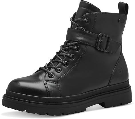 Tamaris COMFORT Damen Winterstiefeletten zum Schnüren Gefüttert Wasserabweisend, Schwarz (Black Nappa), 41 EU