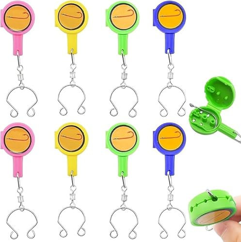 Qusmeiyici 8 Pack Fishing Knot Tying Tool, Fishing Accessories for Beginner Anglers, Fish Lure Hook Covers Protectors