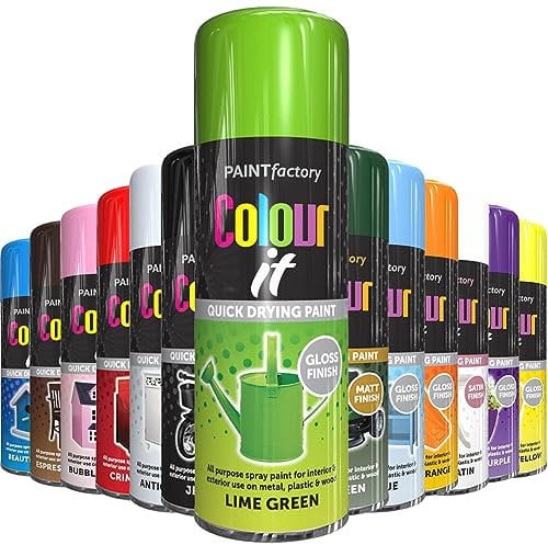 AlezyB 1x Lime Green All Purpose Spray Paint 400ml Professional Quality and Fantastic Finish, Interior, Exterior, Household Multipurpose Spray for Metal | Plastic | Wood | Glass