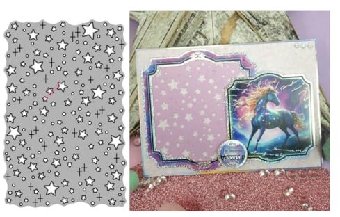 Sredwtk Sternenhimmel Stern Stanzschablonen Geburtstag Weihnachten Metall Prägeschablonen Stanzformen Schneiden für DIY Karte Sammelalbum Scrapbooking Fotoalbum Deko Cutting Dies