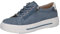 CAPRICE Damen Sneaker flach aus Leder mit Reißverschluss, Blau (Lt.Blue Suede), 37.5 EU
