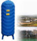 Ausdehnungsgefäß Heizung Haushaltsständer Well Wasserdrucktank, Umweltfreundliche PE-Wasserblase mit Ballventil-Montage-Kit, 60 100 120 150 200 250 L,45x110cm(150L/39.6gal)