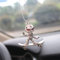 Süße Schwingender Totenkopf Dekor, Auto Anhänger Swinging Skelett, Halloween Fliegende Skull Hänge Ornament, Car Accessories Auto Rückspiegel Innen Dekor Spiegel Charms Zubehör, Lustige Geschenke