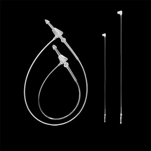Yesallwas 2000 Stück Sicherheitsfäden für Etiketten, Sicherheitsfäden Transparent Loop Pins Sicherheitsfäden Etiketten Kunststoff Anhänger, Kennzeichnungswerkzeug für Kleidung(3 Zoll, 5 Zoll)