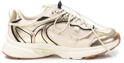 XTI - Zapatilla Mujer Oro - Calzado Cómodo y Versátil - Moda Casual - Modelo 14405202 (Talla 39)