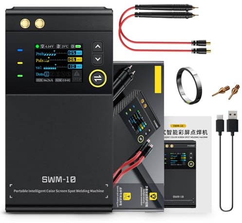 Saldatrice a Punti,SWM-10 5000 mAh Li,Saldatore A Punti Con Batteria Multiprotezione Staccabile,Mini Saldatore A Punti Per Nichel Da 0,25mm,Ferro,Acciaio,Lamiera Di Alluminio Da 0.3mm