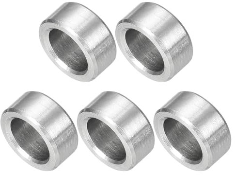 QUARKZMAN 5 Pcs Entretoises en Acier Inoxydable, 8mm ID x 12mm OD x 5mm L Acier Inoxydable 304 Entretoise de Vis à Douille Ronde Non Filetée Rondelle pour 5/16 ou M8 Vis Boulons Écrous
