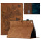 KEROM Case for iPad Mini 5, iPad Mini 4 Case, iPad Mini Case, iPad Mini 3/2/1 Case, Embossed Suede Leather Folio Stand Cover with Auto Wake/Sleep & Card Slot & Pen Holder - Brown Butterfly Embossing