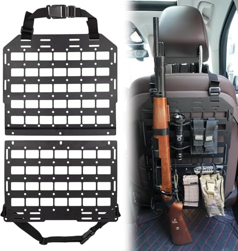 BOOSTEADY 2 Tactical Seat Back Organizer, Rigid Molle Seat Back Organizer, Aluminum Alloy Molle Seat Back Panel,Universal Car Seat back organizer for Vehicle Car Truck Modular Storage & Display