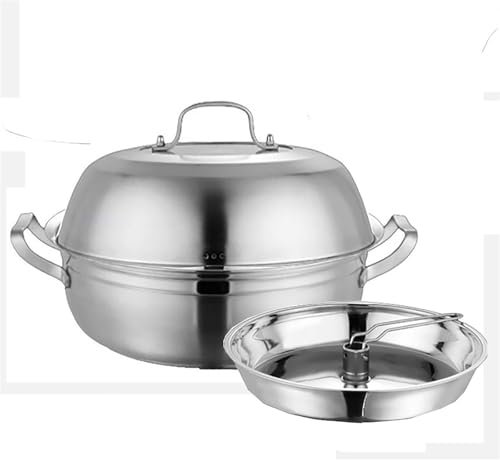 YYRHD-CZ Slow Cooker, Dampfgarer aus Edelstahl, Gemüsekochtopf, Topfset for Privathaushalte und Gewerbe, Mehrzweck(30cm)