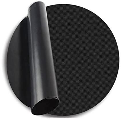 GAROZATION Barbecue-Pads Runde Grillmatte 40 cm Antihaftbeschichtet Wiederverwendbar Zum Kochen Für Grillzubehör