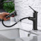 Rubinetto da bagno estraibile, rubinetto da bagno con doccetta estraibile, rubinetto da bagno con 2 tipi di getto, miscelatore monocomando per lavabo, rubinetto per bagno, rubinetto per lavabo (nero)