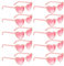 Herz Sonnenbrille Partybrille Set Herzform Brille JGA Brillen Herzbrille 90er Jahre Hippie Herzförmige Brille Herzchen Brille für Party Hochzeit Karneval Halloween 10 Stück (Rosa)