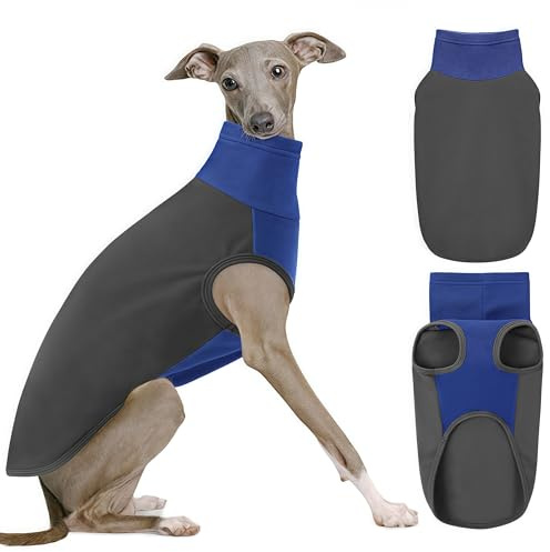 KONVINIT Hundepullover - Leichter Fleece Pullover für Hunde Weiches Warmes | Atmungsaktiver Fleece,Rollkragen gegen Kälte, ärmellos, leicht & warm, hautfreundliches Material, perfekt für Spaziergänge