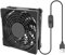 XMSJSIY USB Powered Fan Router Cooling Fan 1800RPM Radiator PC Case Fan 120mm 5V with ON/Off Switch for Router Modem Receiver DVR PlayStation TV Box - 1PCS