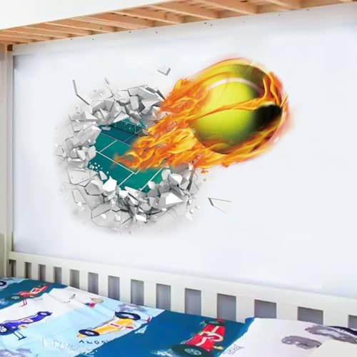 Adesivi Murali Palla Da Tennis Scritte Adesive per Pareti,Adesivi Murali Bambini,Adesivi Da Parete Camera Da Letto Soggiorno Removibili Decorazione,Wall Sticker
