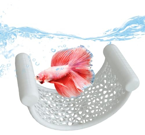 Schwebende Betta Hängematte Kleines Aquarium Bett Lebensraum Gehege Ruhe | Schwimmendes Betta Ruhebett Shrimp Guppy Habitat Gehege Aquarium Kleine Bett Spiel