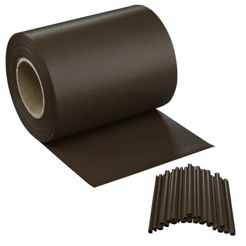 Striscia Banda Frangivista Fasce PVC Rotolo Schermo Privacy Recinzione Balcone Cancello Marrone