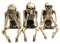 Skelett Kantenhocker - 3er Set - Figur Fantasy Deko