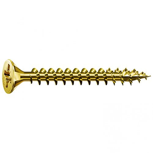 SPAX Screws Size 5mm x 20mm Flat Countersunk Pozi Zinc Yellow Passivated - 1 Box Pack (200 Pieces)
