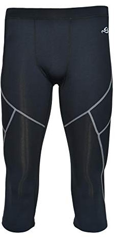 Cox Swain Herren Laufhose C35 mit Kompressionswirkung und Quick-Dry-Funktion, Colour: Black/Grey, Size: S