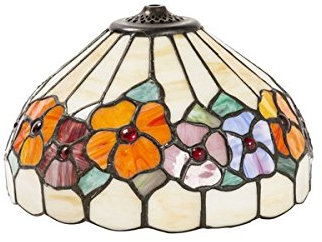 Way Home Store Lampenschirm Tiffany mit Blumen 25 cm