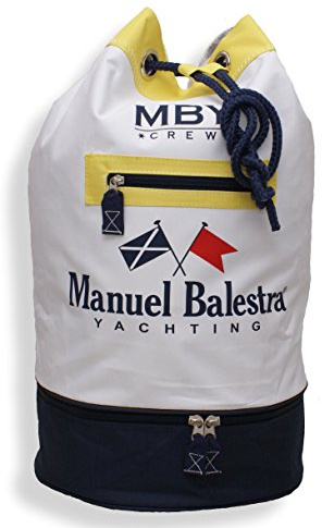 Manuel Balestra Sacca Marinaio Portofino con doppio-fondo e spallacci per uso a zaino (colore Sun Yellow)