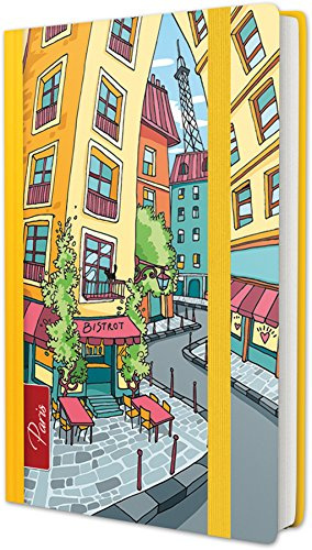 RNKVERLAG 46708 - Notizbuch City Collection, 9 x 14,3 cm, liniert, Paris Bistrot, 1 Stück