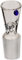 Black Leaf Bong-Zubehör: Wasserpfeifen-Kopf, Glas-Kopf, Steckkopf, FLUTSCH-Kopf, Durchziehkopf | 53 mm, NS 19 (18,8mm) | BOROSILIKATGLAS, klar | konisch, Trichter-Kopf mit Rollstopp