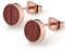 KERBHOLZ Holzschmuck – Geometrics Collection Circle Earring, Damen Ohrring rund, kleine Ohrstecker mit Kreis aus Naturholz, roségold, Ø 8mm