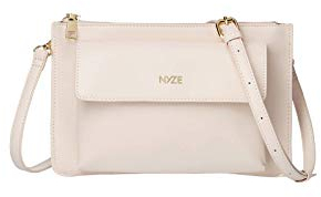 NYZE Damen Crossbody - 100% Vegane Umhängetasche Hellgrau