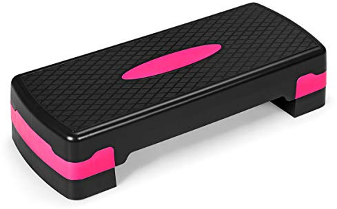 COSTWAY Step de Fitness Ajustable en 2 Altura (10cm/15cm) Stepper para Deporte y Gimnasia Tabla Plataforma Step de Aeróbic para Hogar Oficina