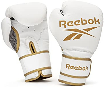 Reebok Unisex's Boxing Gloves-14oz-Gold/White, Gold/White, 14 oz