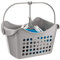 50 Large Clothes Pegs in Hanging Storage Basket for Washing Line Laundry Airer Strong Basket Garments Indoor/Outdoor Assorted Colours Pegs with Basket (Grey)