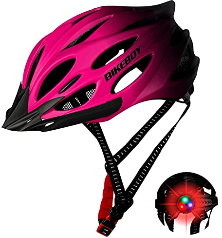 Colorful Erwachsene Fahrradhelm für Herren Damen, hohe Festigkeit Unisex Bicycle Helmet Verstellbar Radhelm 54-61cm, MTB Safety Helmet für Radfahren, Skateboard, Sport usw. (Pink)
