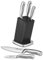Sabatier International IXO Bloc noir avec 5 couteaux de cuisine tout inox