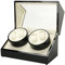 WindWilder Uhrenbeweger Box für Automatikuhren Uhren Watch Winder Box Uhrenkasten für 4 + 0 Uhren Automatik Uhrenbeweger mit Leisem Motor Delux Geschenk Automatischer Uhrenwender Uhr Display Box