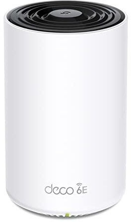 TP-Link Deco XE75 Mesh WLAN Set (1 Pack), Wi-Fi 6E AXE5400 Tri-Band Router & Repeater, 3× Gigabit Ports, Zusatzeinheit, empfohlen für Häuser mit 1-2 Schlafzimmern, Umfassender Jugendschutz, WPA3