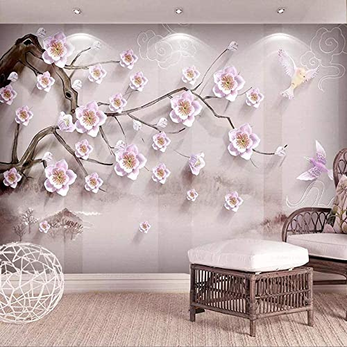 Papier Peint Photo 3D Prune Plante De Secours Papier Peint Salon Chambre Bureau Couloir Décoration Peintures Murales Décoration Murale Moderne - Affiches Murales Peel And Stick Wall Ar 350(L)x256(H)cm