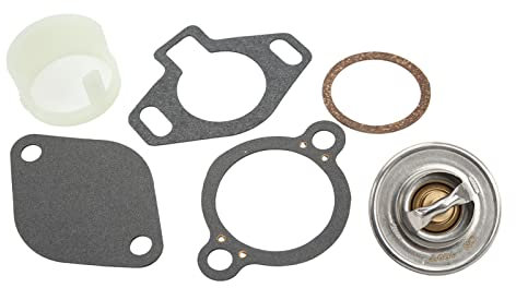 Reemplazo de Kit de Termostato de Barco para MerCruiser con Funda 160° 4.3L 5.0L 5.7L 7.4L 8.2L 1987 Up, para Motores con Termostato de 160 Grados y Estándar